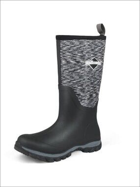 Hellorain Neoprene Rubber Waterproof Mid-Calf Rain Boots Non-Slip Lightweight